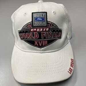 Vintage PBR Pro Bull Riders 2011 World Finals Las Vegas Hat Cap Ford Whi…